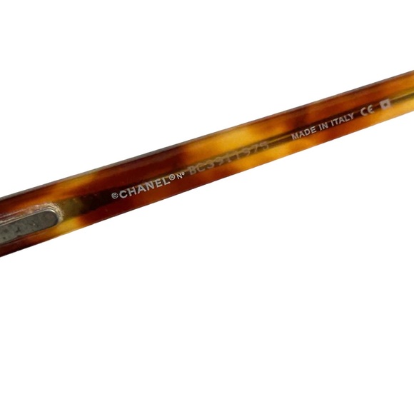 Authentic Chanel Glasses 3117 Brown w Pearl CC Eyeglasses w Case - Picture 4 of 12